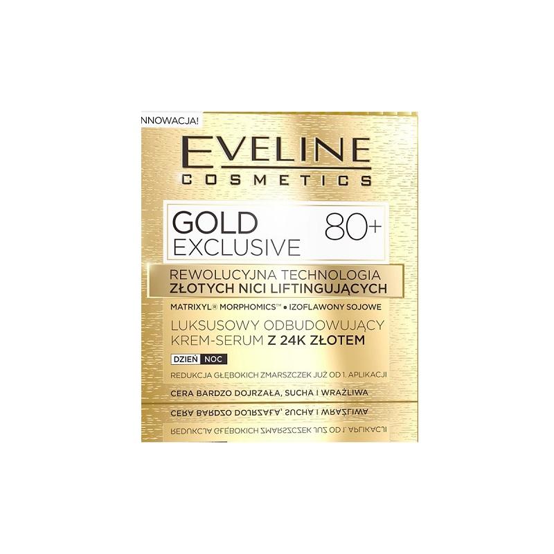 Gold Exclusive 80+ luksusowy odbudowujący krem-serum z 24k złotem 50ml