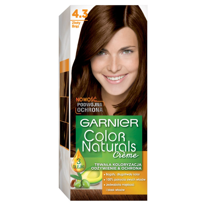 Garnier Color Naturals farba do włosów odcień 4.3 Złoty Brąz 1 szt.