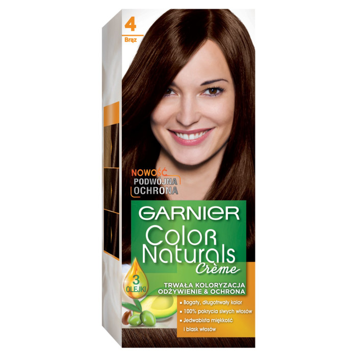 Garnier Color Naturals farba do włosów odcień 4 Brąz 1 szt.