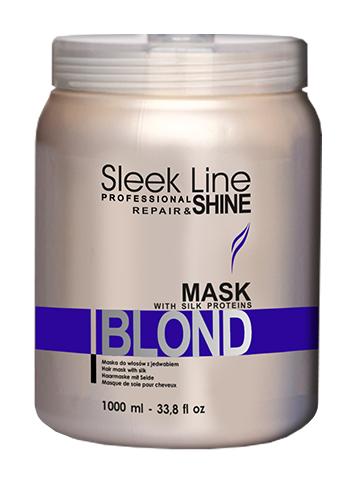 Sleek Line Blond Mask maska z jedwabiem do włosów blond zapewniająca platynowy odcień 250ml