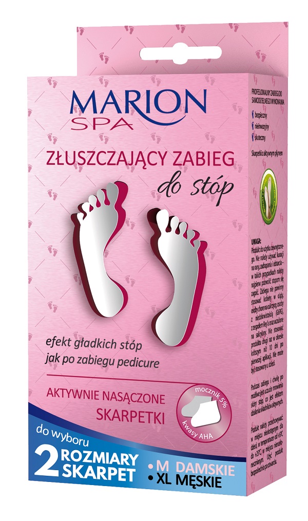 SPA złuszczający zabieg do stóp aktywnie nasączone skarpetki 2x20ml