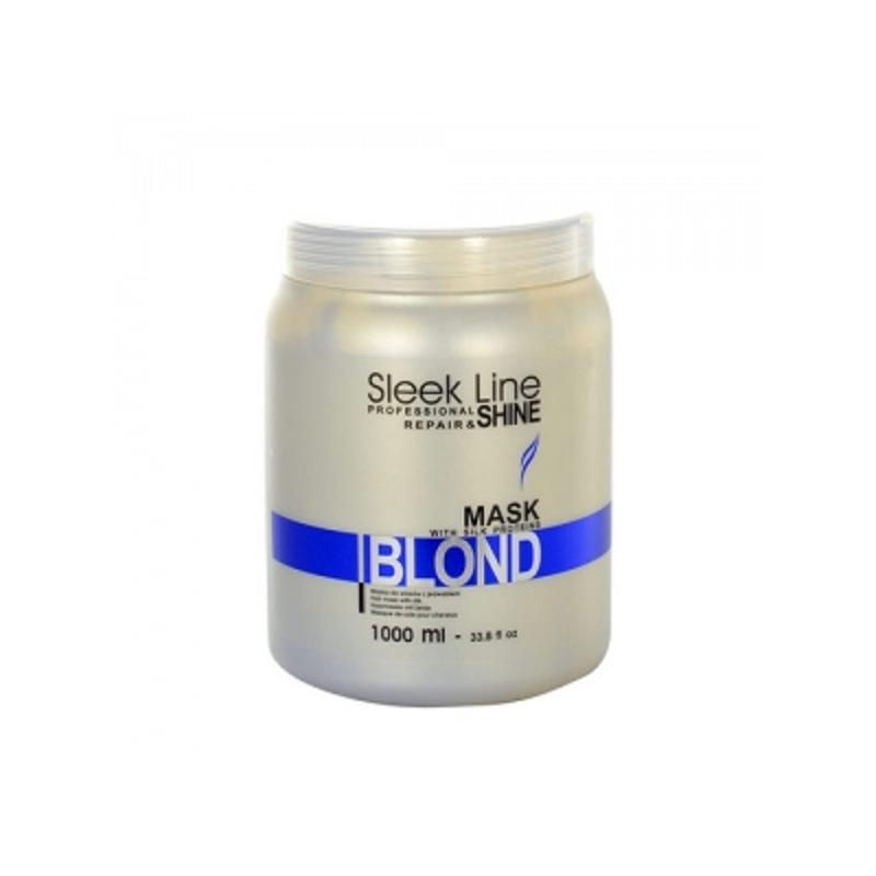 Sleek Line Blond Mask maska z jedwabiem do włosów blond zapewniająca platynowy odcień 1000ml