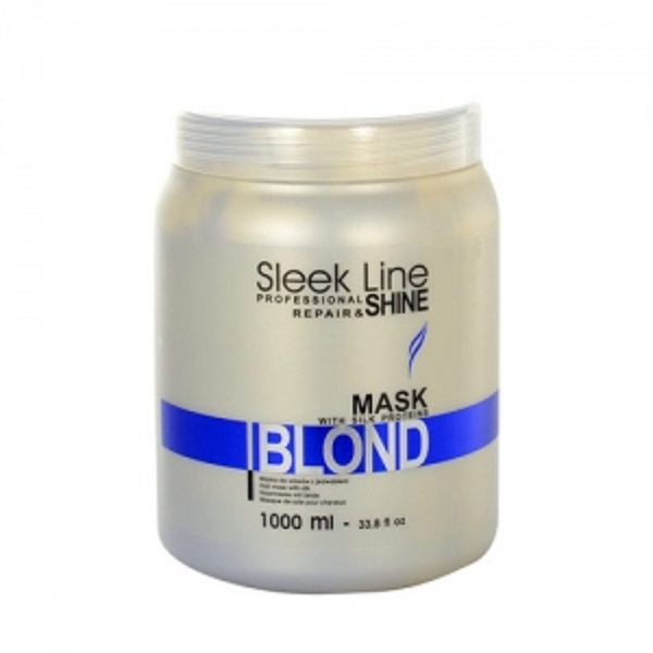 Sleek Line Blond Mask maska z jedwabiem do włosów blond zapewniająca platynowy odcień 1000ml