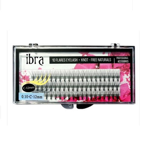 Kępki sztucznych rzęs Natural Knot-Free 0.10 C-12mm