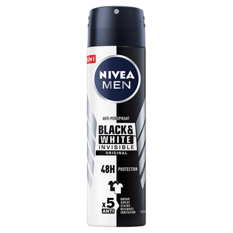 Men Invisible Black&White antyperspirant spray 48H Orginal 150ml