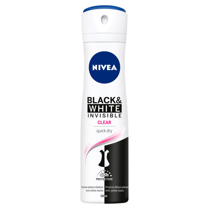 Invisible Black&White antyperspirant spray 48H Clear 150ml