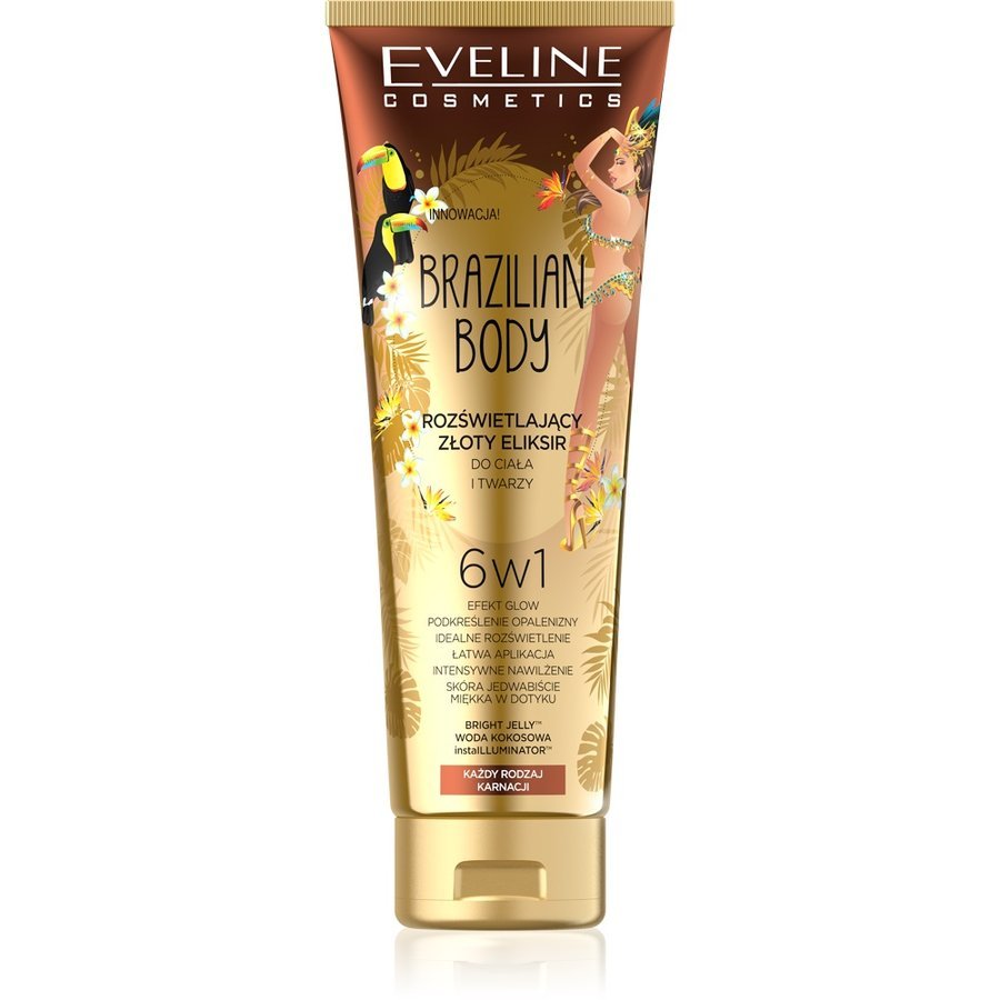 Eveline Cosmetics Brazilian Body tonujący krem do ciała do rozjaśnienia i nawilżenia 100 ml