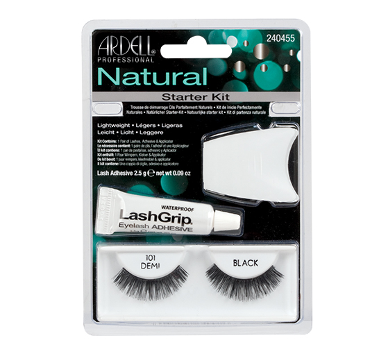 Rzęsy i akcesoria Natural 101 1 para sztucznych rzęs Black + Lash Adhesive klej do rzęs 2,5g + Lash Applicator aplikator do rzęs