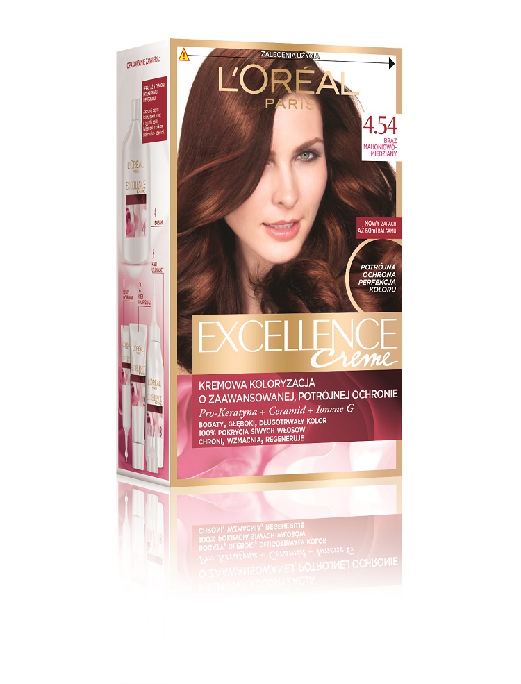 L’Oréal Paris Excellence Cool Creme farba do włosów odcień 4.54 Copper Mahogany 1 szt.