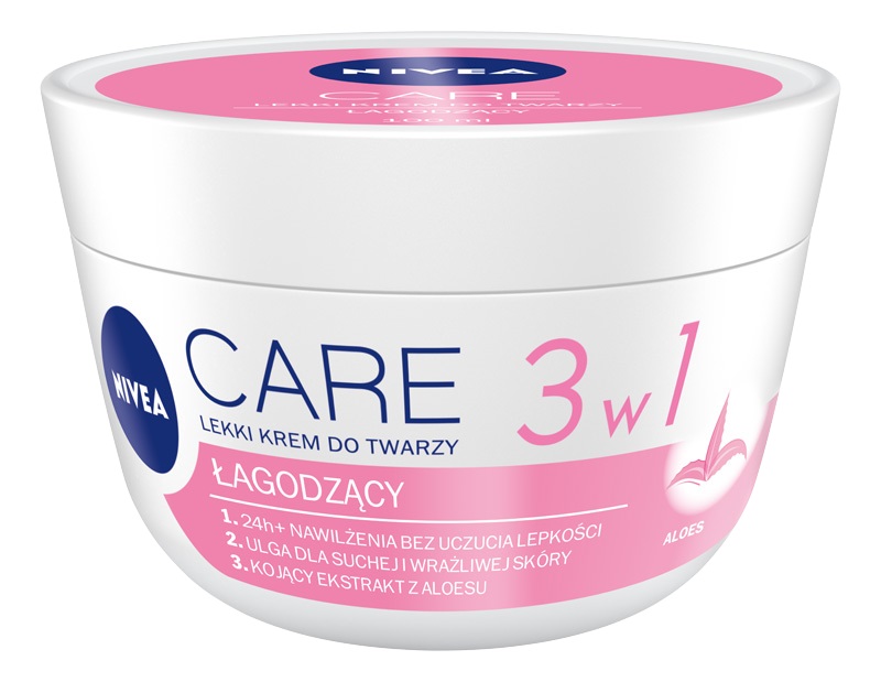 Care 3w1 łagodzący lekki krem do twarzy 100ml