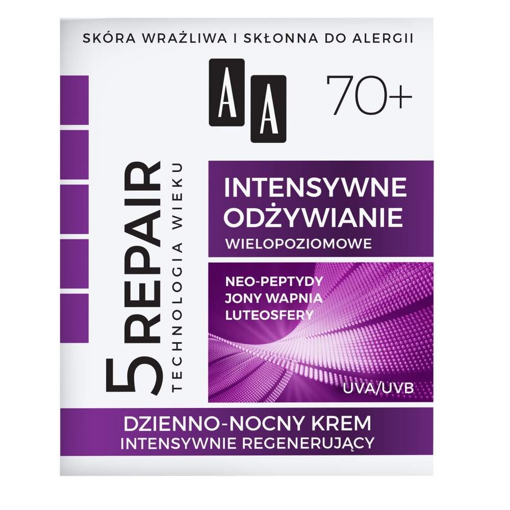 Technologia Wieku 5Repair 70+ Intensywne Odżywianie dzienno-nocny krem intensywnie regenerujący 50ml