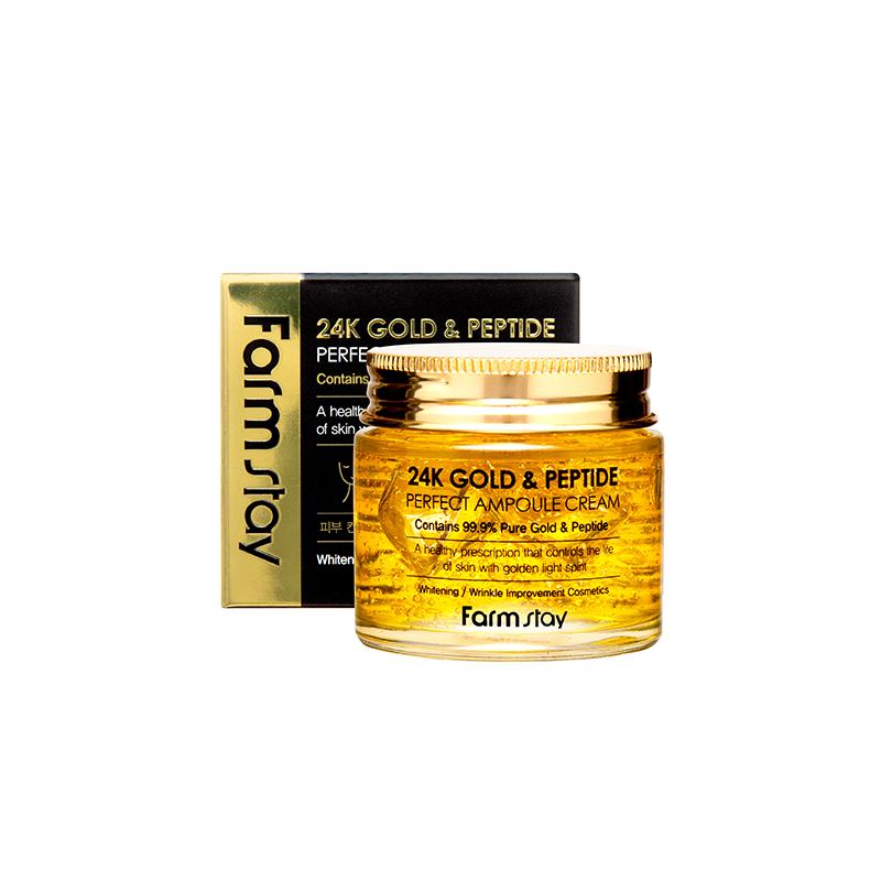 24K Gold & Peptide Perfect Ampoule Cream ampułka do twarzy z 24-karatowym złotem i peptydami 80ml
