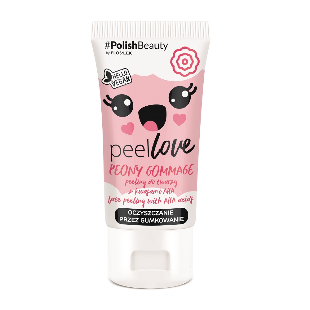 Peellove Peony Gommage peeling do twarzy z kwasami AHA 75ml