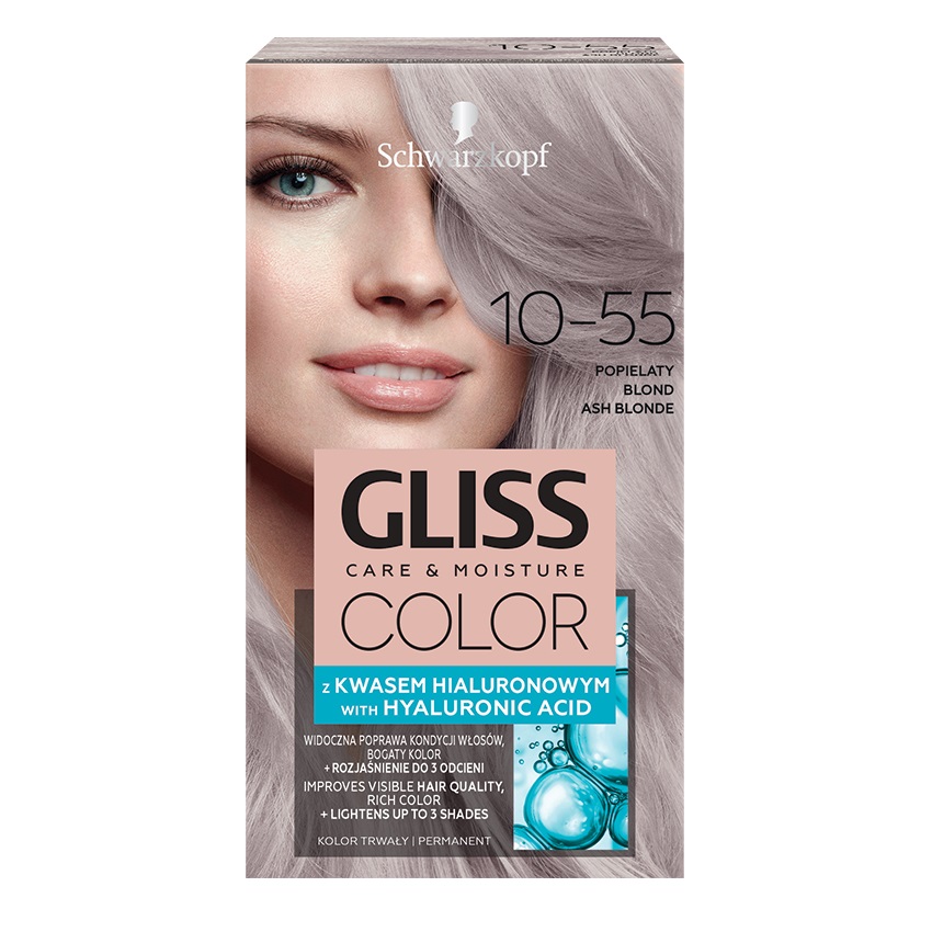 Schwarzkopf Gliss Color trwała farba do włosów odcień 10-55 Ash Blond 1 szt.