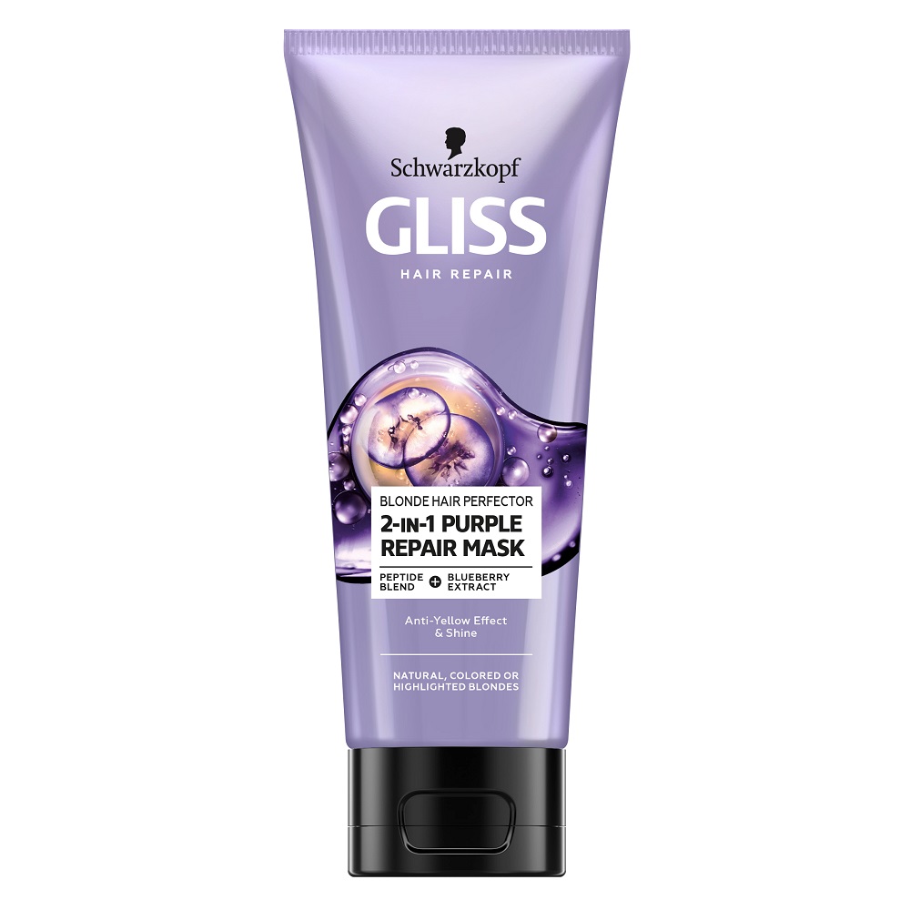 Schwarzkopf Gliss Blonde Hair Perfector regenerująca maska do włosów dla włosów rozjaśnionych lub z balejażem 200 ml