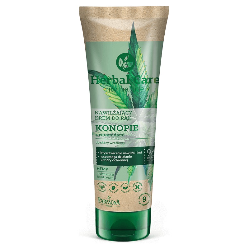 Herbal Care nawilżający krem do rąk Konopie z Ceramidami 100ml