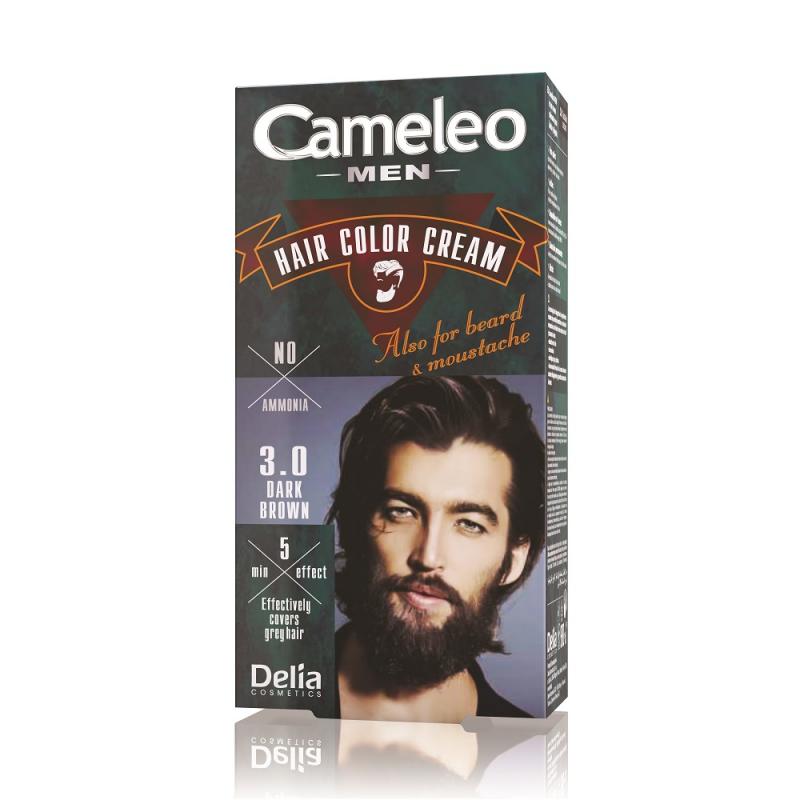 Men Hair Color Cream farba do włosów brody i wąsów 3.0 Dark Brown 30ml