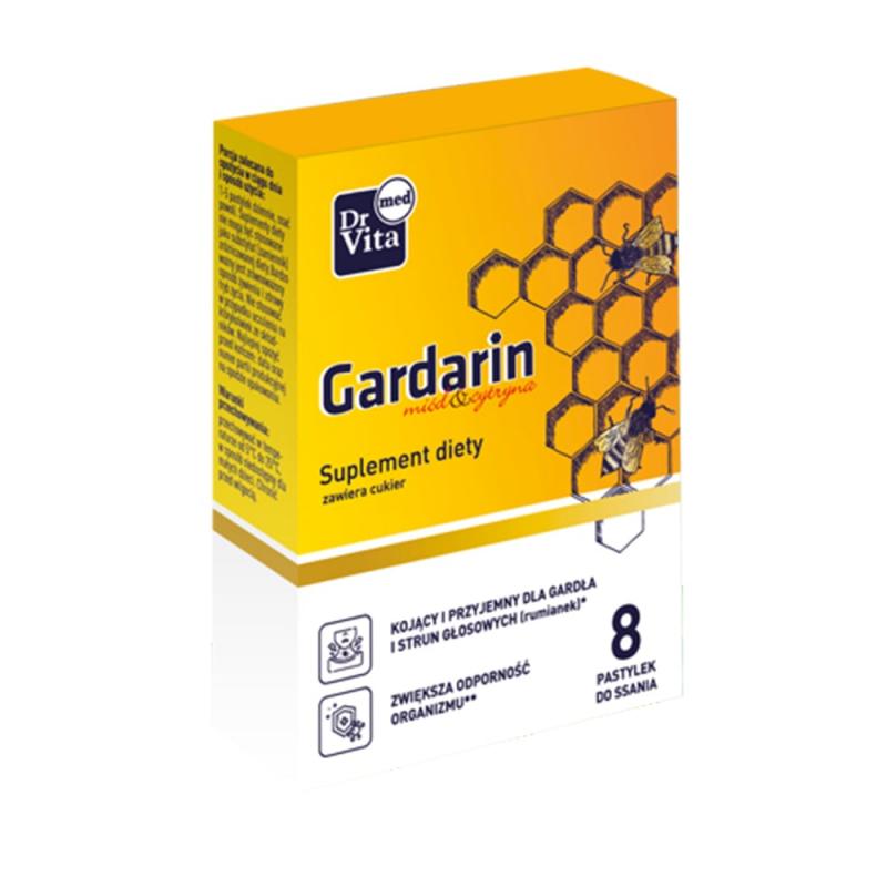 Gardarin Miód & Cytryna suplement diety 8 pastylek do ssania