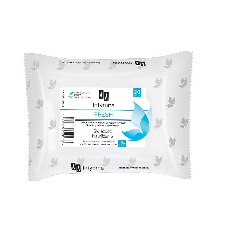 Intymna Fresh Soothing Intimate Hygiene Wipes odświeżające chusteczki do higieny intymnej 20szt Intymna Fresh Soothing Intimate Hygiene Wipes odświeżające chusteczki do higieny intymnej 20szt