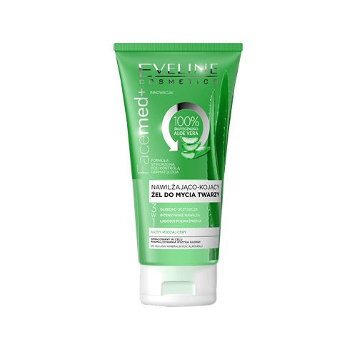 Eveline Cosmetics FaceMed+ nawilżający żel oczyszczający z aloesem 150 ml