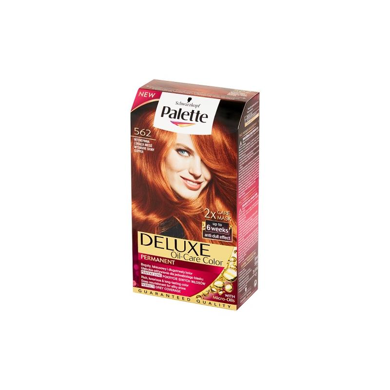 Deluxe Oil-Care Color farba do włosów trwale koloryzująca z mikroolejkami 562 Intensywna Lśniąca Miedź