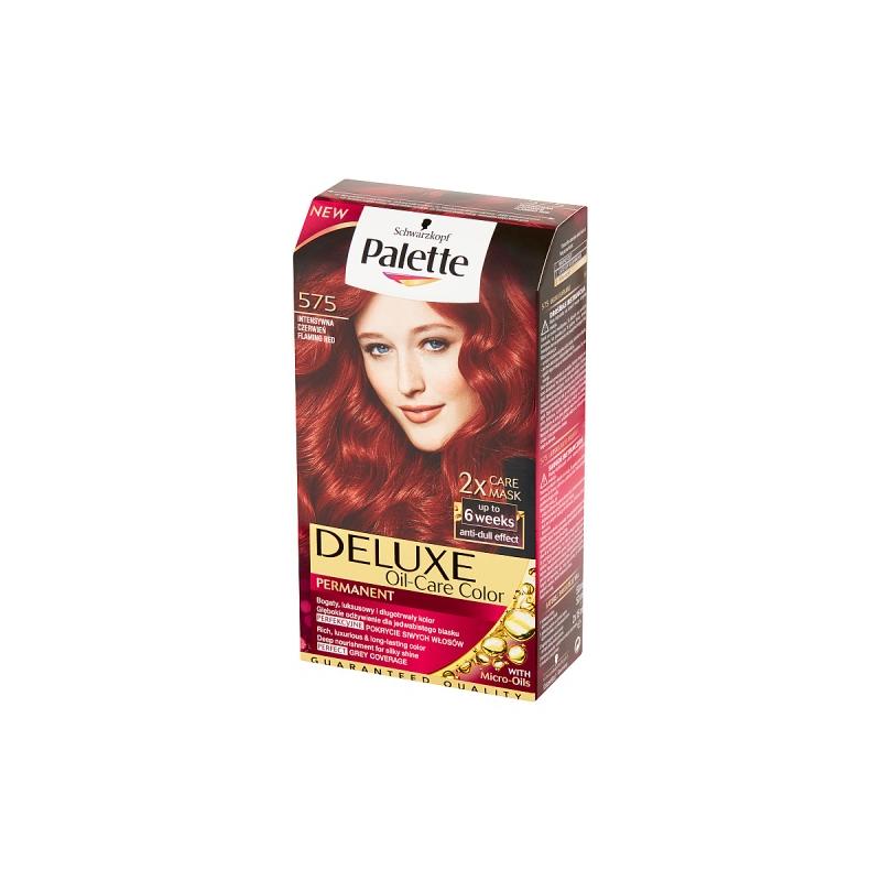 Deluxe Oil-Care Color farba do włosów trwale koloryzująca z mikroolejkami 575 Intensywna Czerwień