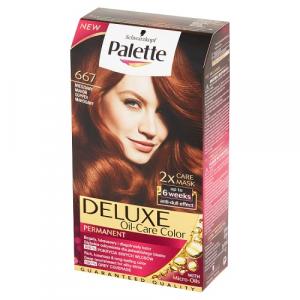 Deluxe Oil-Care Color farba do włosów trwale koloryzująca z mikroolejkami 667 Miedziany Mahoń