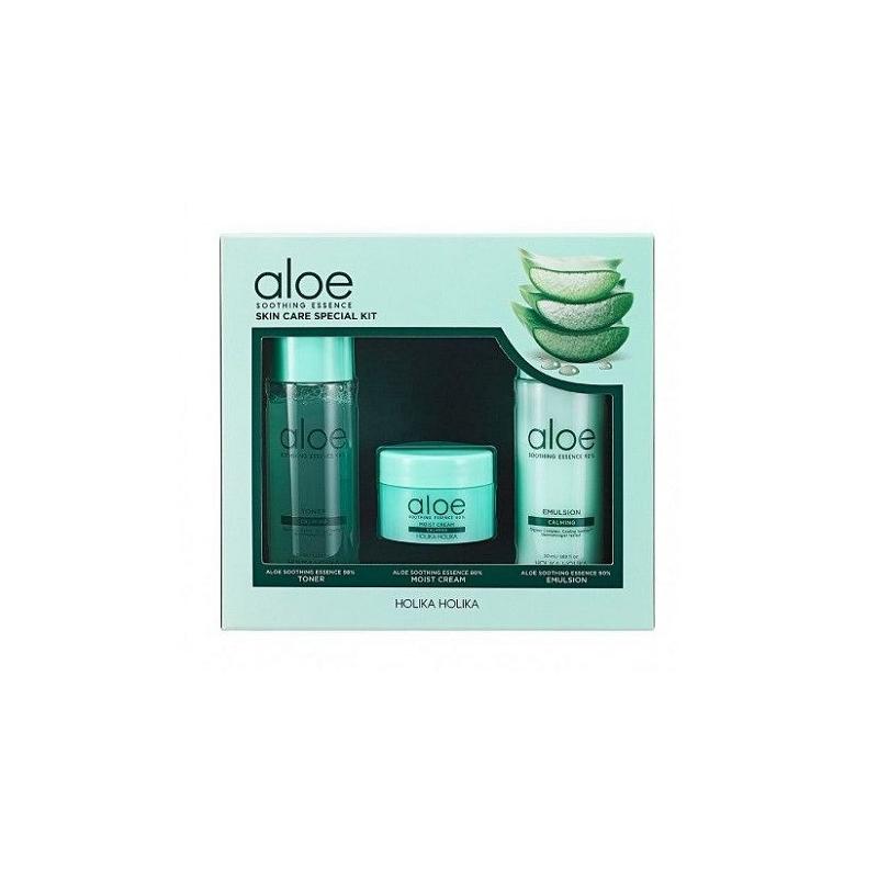 Aloe Soothing Essence Skin Care Special Kit zestaw do pielęgnacji twarzy