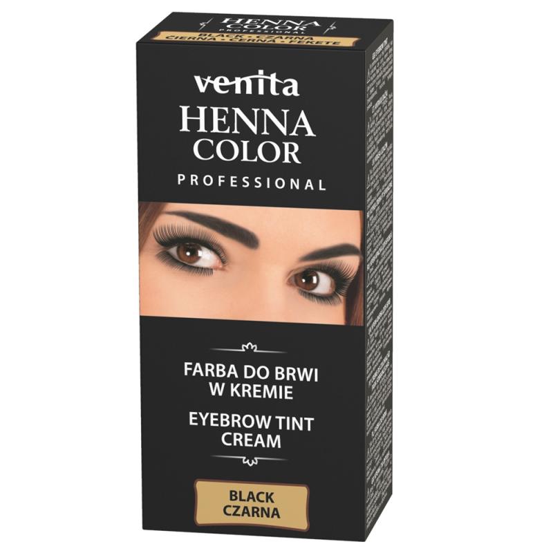 Professional Henna Color farba do brwi w kremie Czarna Professional Henna Color farba do brwi w kremie Czarna