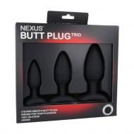 Nexus Butt Plug Trio 3 Solid Silicone Butt Plugs S M L