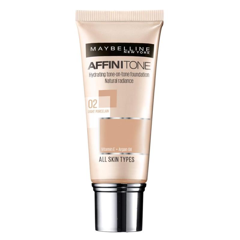 MAYBELLINE NEW YORK Affinitone podkład nawilżający odcień 02 Light Porcelain 30 ml