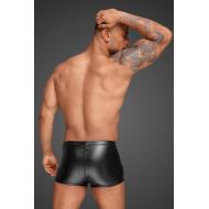 H054 Powerwetlook men's shorts with decorative PVC pleats L