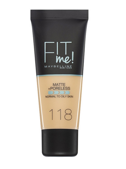 Maybelline Fit Me! Foundation Matte + Poreless podkład w płynie z formułą matującą 118 Nude 30 ml
